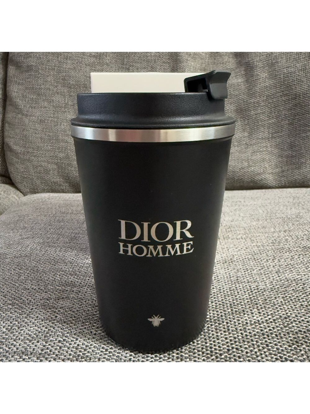 Dior Homme Small Tumbler Travel Coffee Mug Black Stainless Steel Authentic - Picture 5 of 10